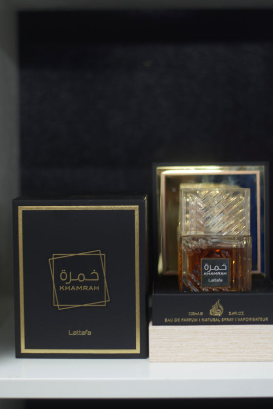 Lattafa Khamrah Eau de Parfum 100 ml + Regalo frasco de viaje.
